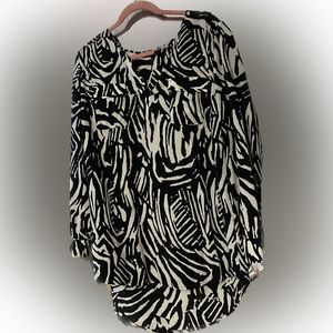 5/$25 Style & Co  Blouse Large 3/4 Length Sleeves EUC